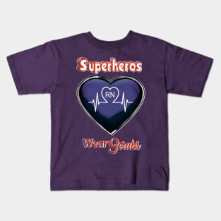 Registered Nurse Superhero Wear Scrubs RN Kids T-Shirt